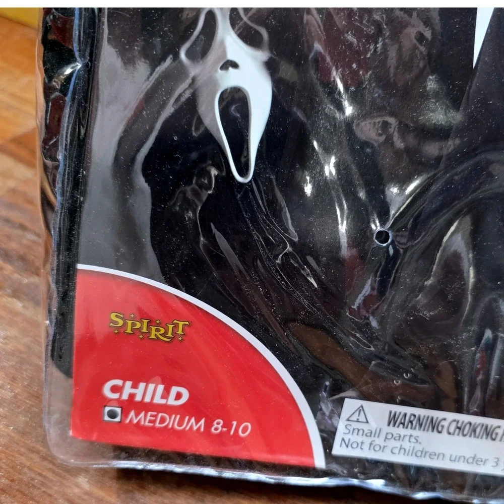Spirit Halloween Bleeding Ghost Face Costume Child Medium 8-10 Scream Mask Robe